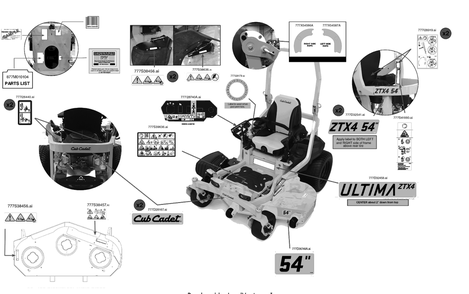 Part Location Diagram of 777D36749A MTD LBL-54 DECK